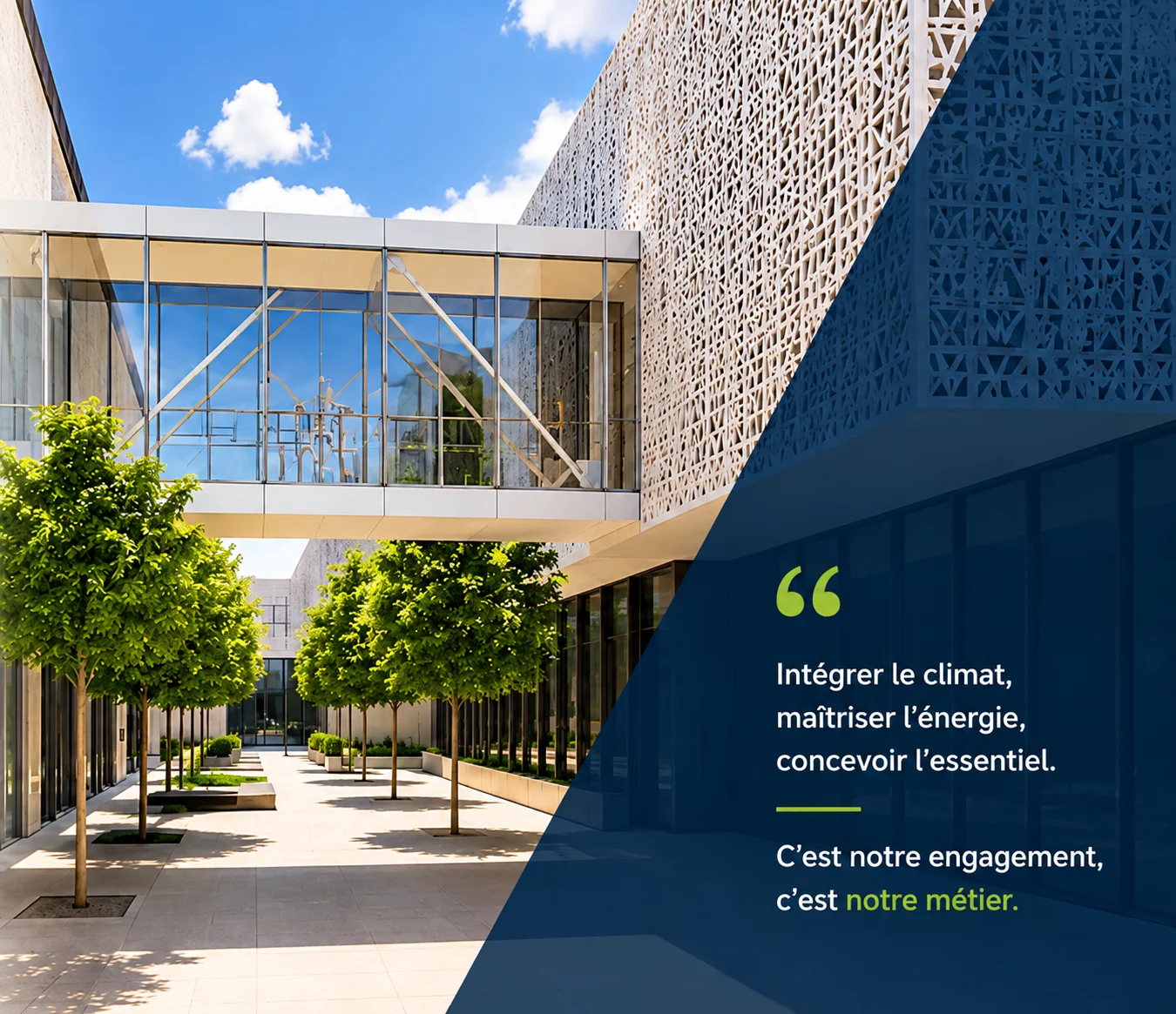 Cour intérieure moderne et engagée — BES2E